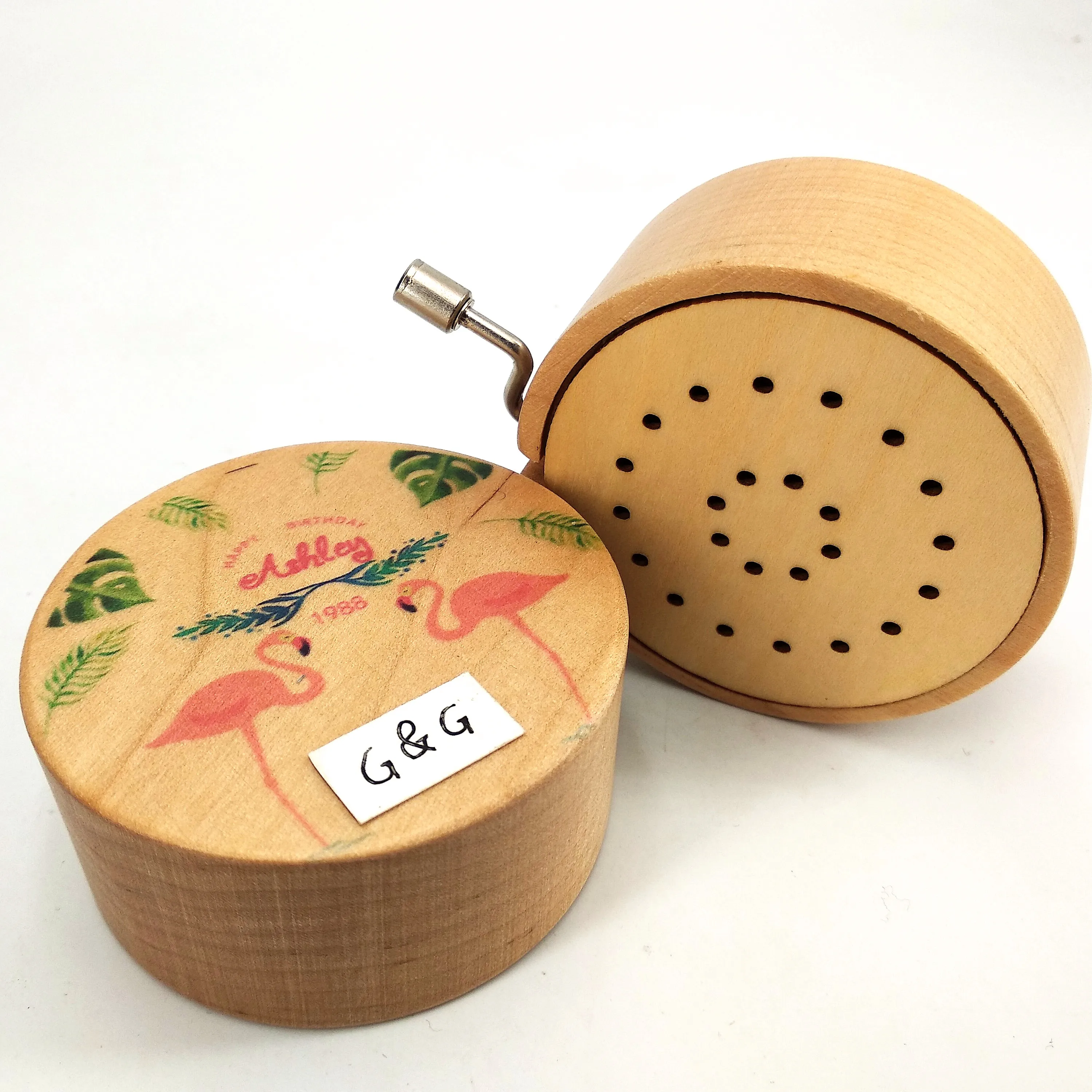 Mini Cute Carton Customize Imagine Round  Music Box (62007556814)