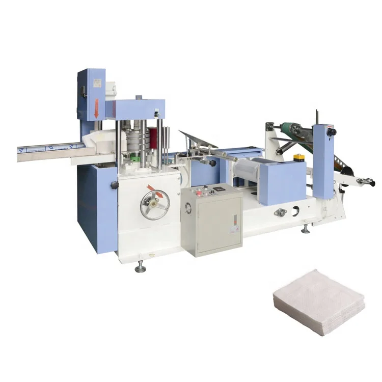 high speed table dinner lunch tissue paper napkin cutting folding converting making printing counting folder machine equipment