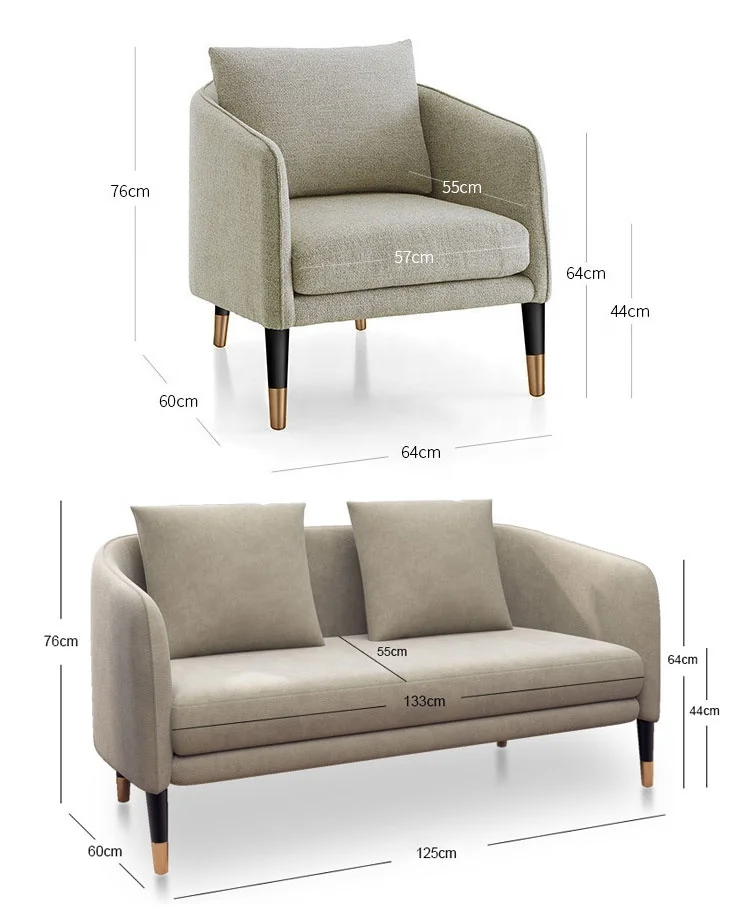 HOTEL SOFA SET TWO SEATER SOFA FOR LIVING ROOM