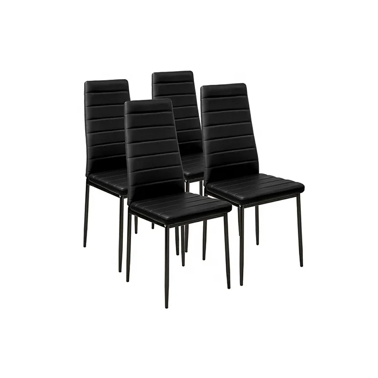 Factory Price Popular Chair Black Leather Dining Chair