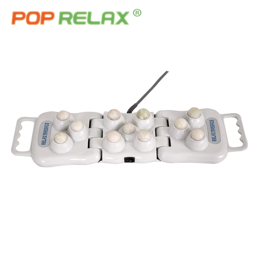 POP RELAX thermal korea music jade massage bed hot stone rolling  therapeutic electric heating spine care massage bed
