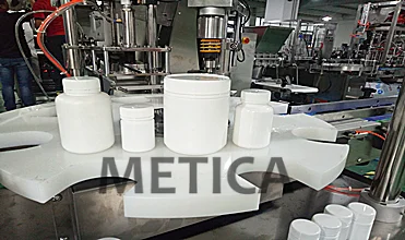 PLC control Automatic star wheel capping machine and screw capper with feeding cap  for plastic screw caps