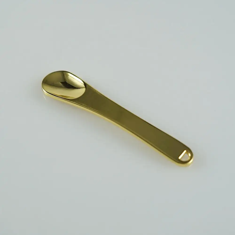 
Metal Makeup Spatula, Mini Spoon, Beauty Scoop for Facial Cosmetic, Face Mask (Silver & Gold) 