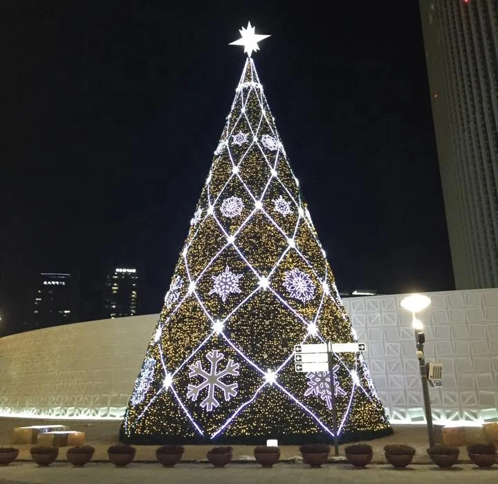 Hot Sale Outdoor LED Christmas Light Star-Shaped PVC Ornaments with AC Power Supply IP65 Rated for Outdoor Use