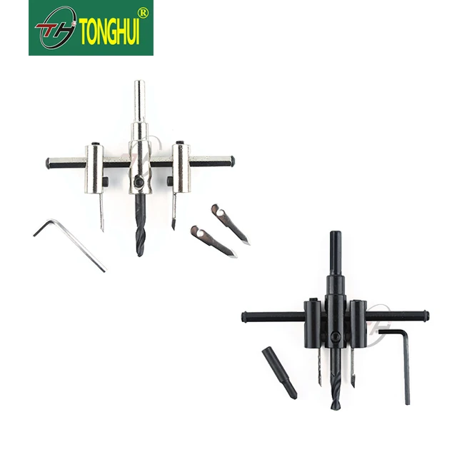 Alloy Hole Opener Adjustable Size Woodworking Plane Type Drill Bit