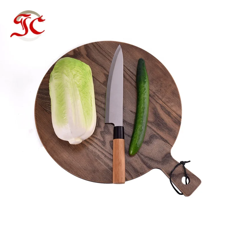 High Quality Food Grade Round Size Ash Wood Cutting Board