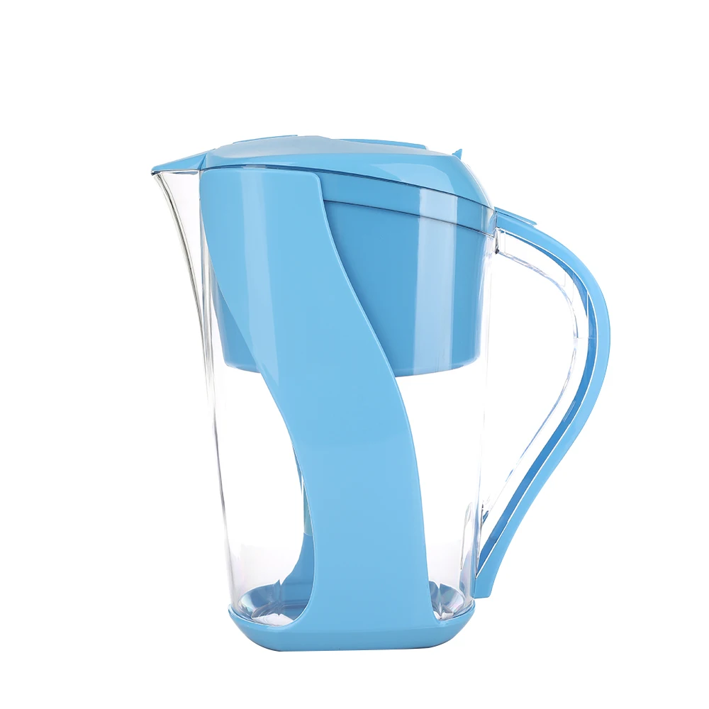 Alkaline water filter pitcher with high PH+9.5 consisting of ion exchange resin, tourmaline, mineral balls and carbon