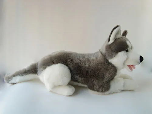 OEOO TEX 100 Premium Organic Fluffy Animal Stuffed Toy Plush Husky Dog Baby Toys
