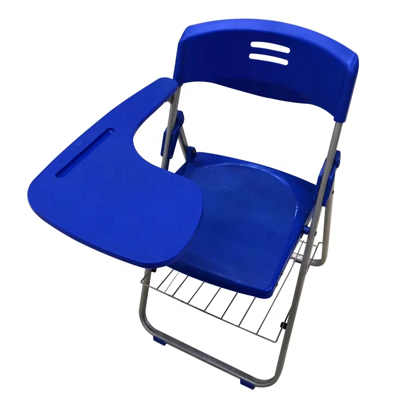 
2020 Hot Sale Modern Design School Furniture Classroom Plastic Seat Folding School Chair With Writing Board 
