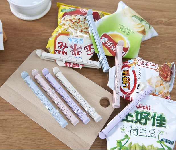 new design snack bag clips sealing sticks plastic clip kitchen  food bag seal clip  sealer
