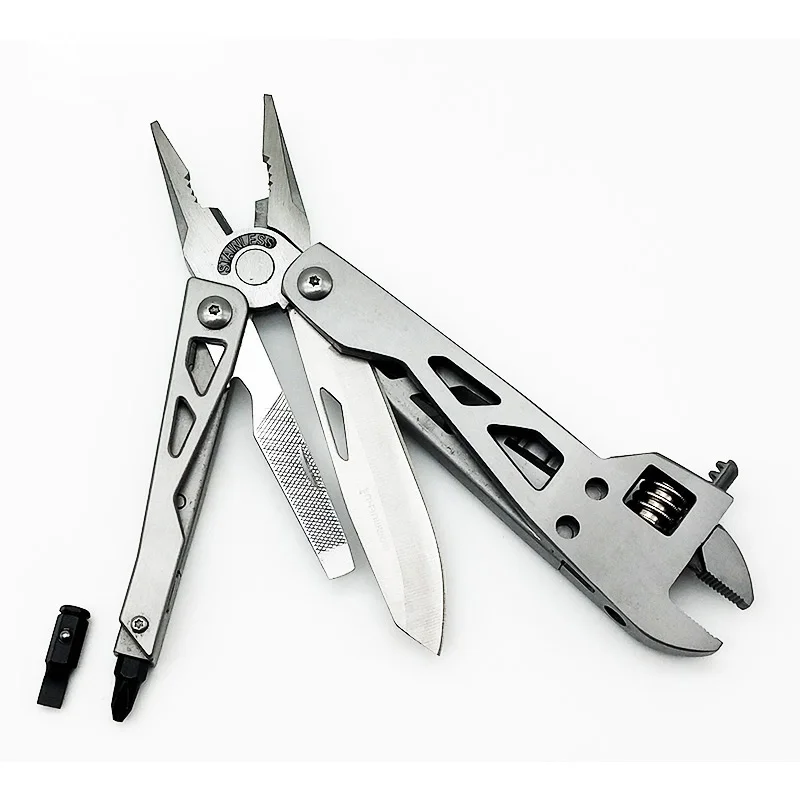 
Stainless Steel Cutting Pliers Multi-tool Adjustable Wrench With Knife and Screwdriver Equipment 
