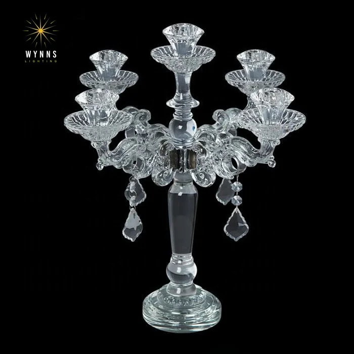 Crystal chandelier bobeche k9 cristal candle holder for dining table and wedding decoration