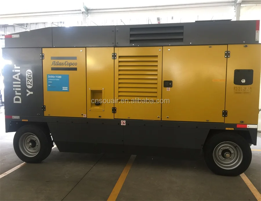 390cfm portable diesel screw air compressor atlas copco