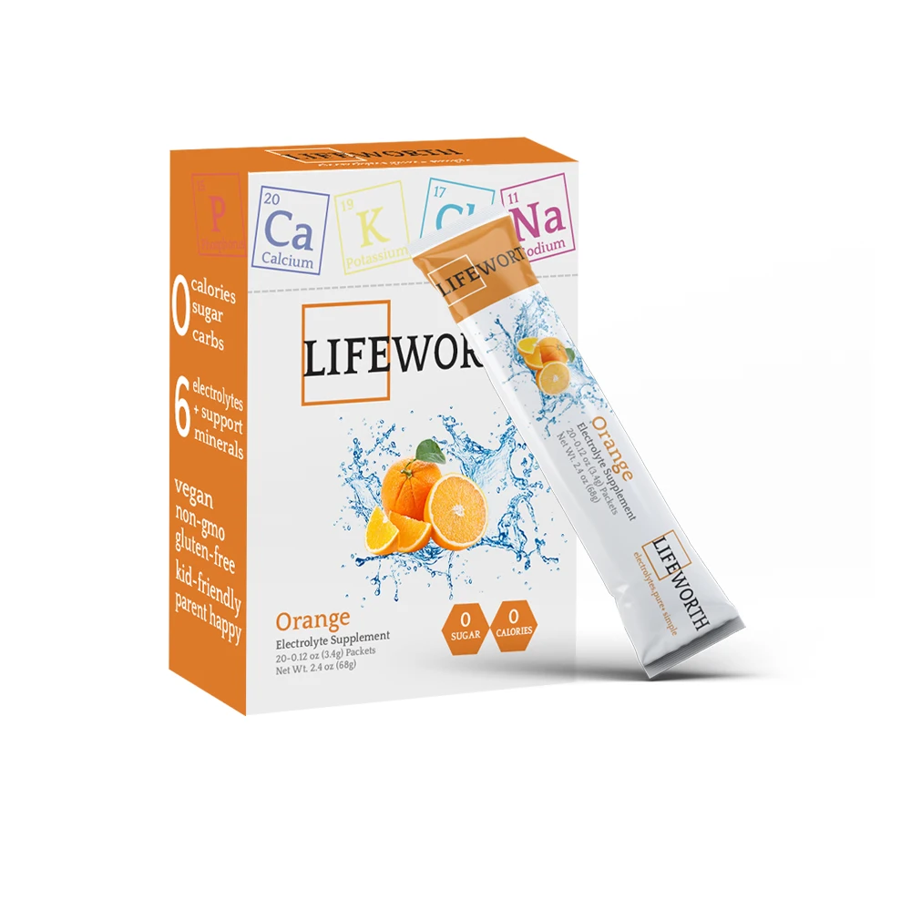 Lifeworth Электролитный спортивный порошок для напитков с ароматом апельсина