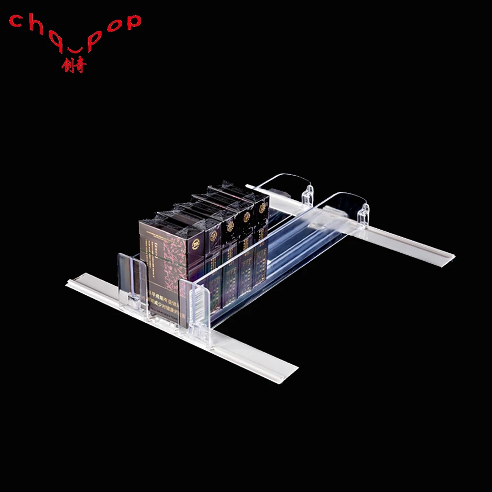 Прямая продажа с завода, новый дизайн, пластиковая прозрачная полка толкатель для сигарет