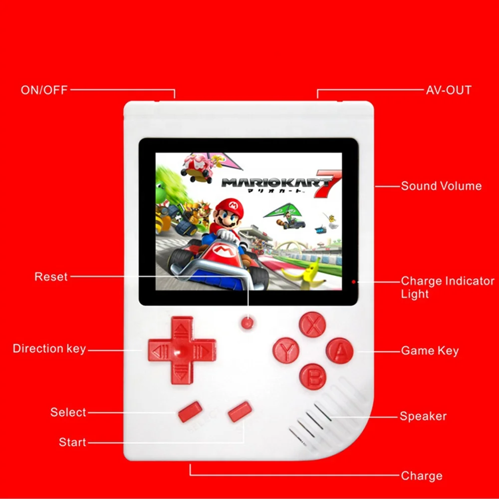 Ретро Gme 8 бит игровой автомат с 400 игры preinside портативный В 1 игровая консоль