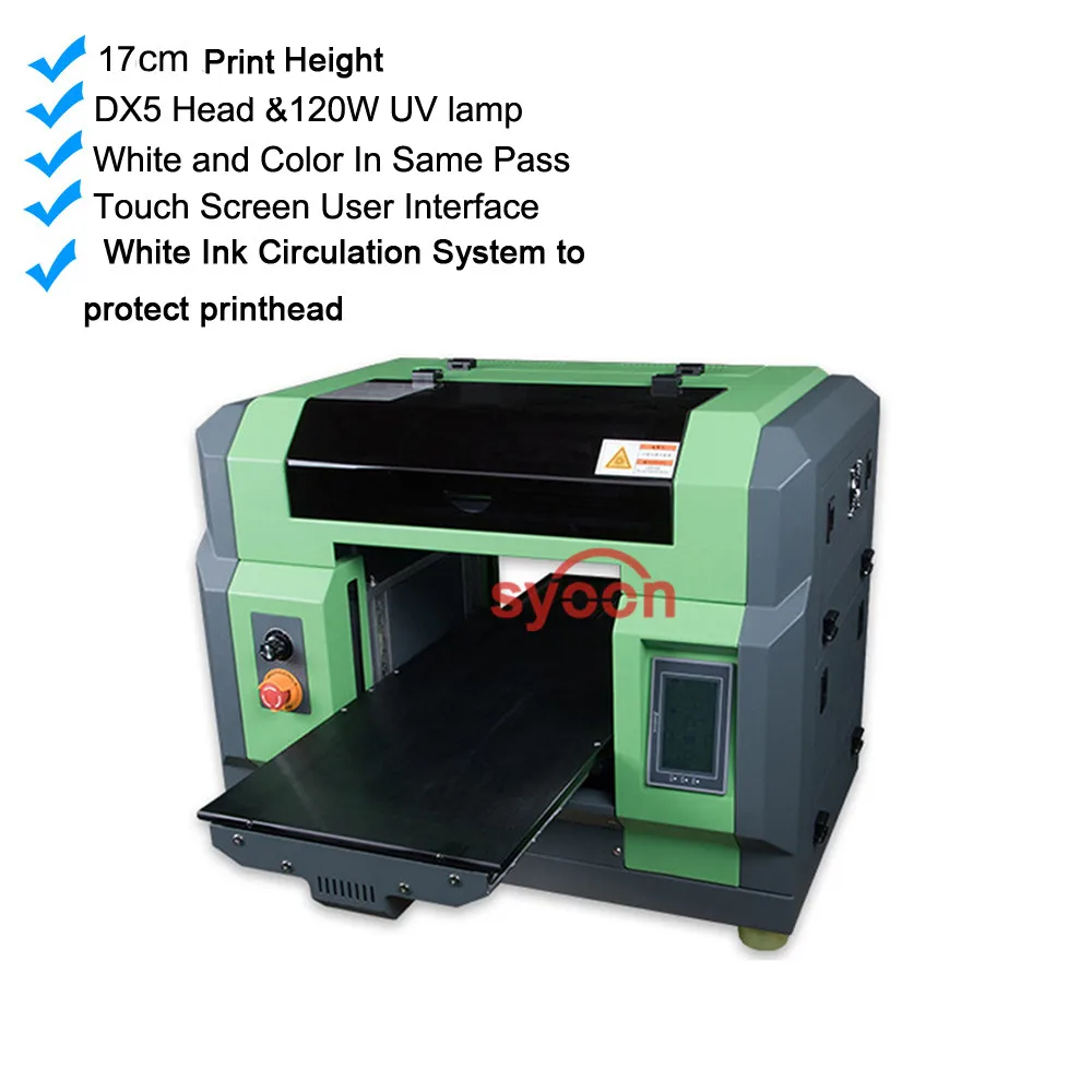 Good quality a3 size dx5 head uv acrylic laser printer/uv printer flatbed with double ink filter system