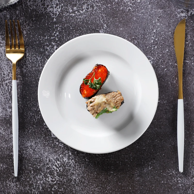 Сделано в Китае, новые товары приятного дизайна, оптовая продажа, керамическая белая обеденная тарелка, фарфоровая тарелка для макаронных изделий/