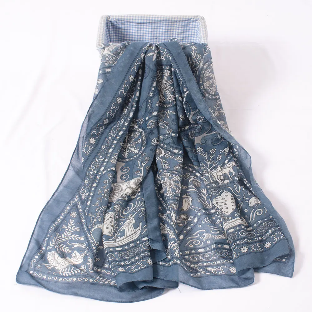 
Custom summer beach style printing polyester other designer scarves 