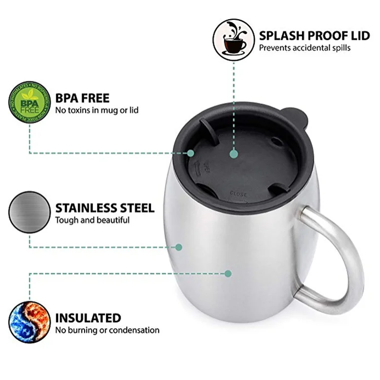 2021 hot selling 14oz  double wall stainless steel coffee mug travel , beer mug wholesale with lid for keeping coffee, beer