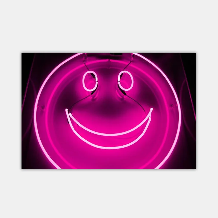 wholesale china factory price custom smile happy face neon light sign