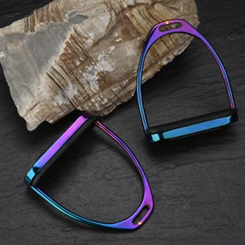 Rainbow Coloured Stainless Steel Horse Riding Fillis Stirrups