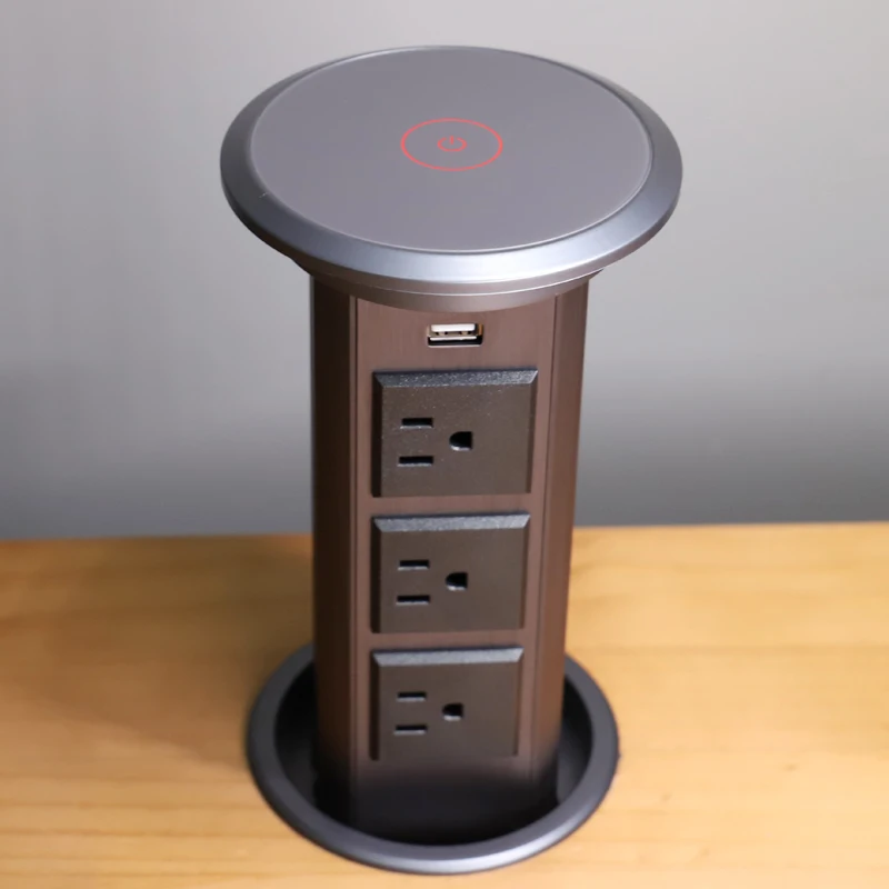 Hidden Australia wireless usb charger output furniture meeting office electric multi pop up desktop socket