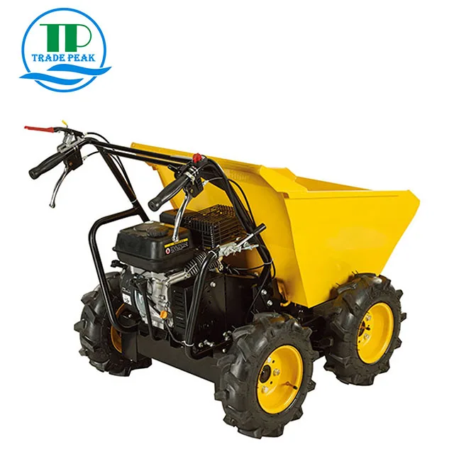 300kg Gasoline Engine power barrow  4X4 wheel mini dumper