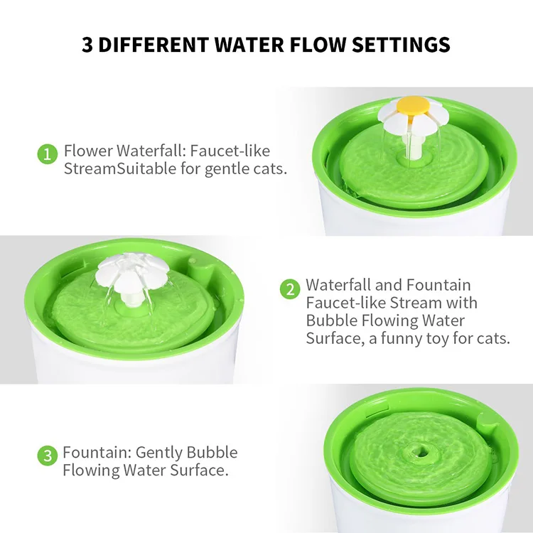 Best Selling Products Pet Supplies Durable Colors Round Flower Shape Water Drinking Basin Automatic Electric Dog Cat Fountain