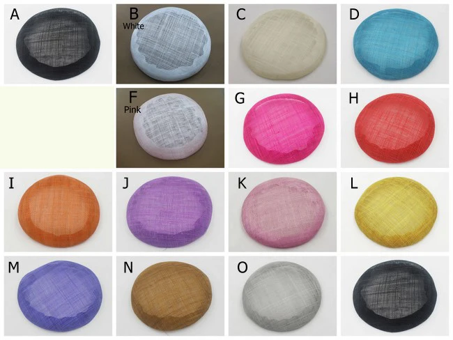 14*14cm Sinamay Round Base Millinery Base Hat Form For Making Women Fascinator Hat Headpiece Headwear