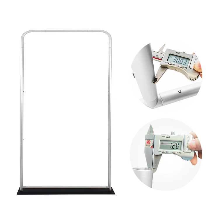 Custom printing exhibition aluminum tension fabric ez tube frame display banner stand