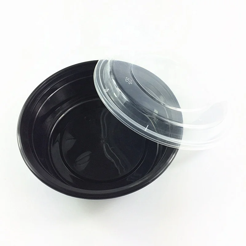 750ml 28oz PP Disposable Round Plastic Takeout Containers Food Packaging Box