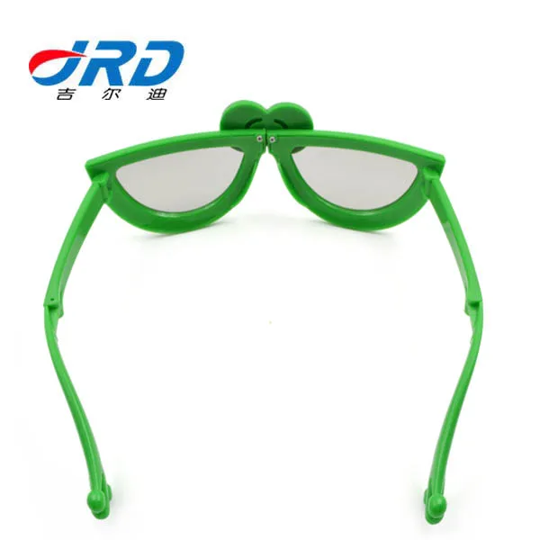 
Unique Hot Selling Frog Shape Plastic Make Polarized 3D Glasses for 3D Cinemas,Normal TV 