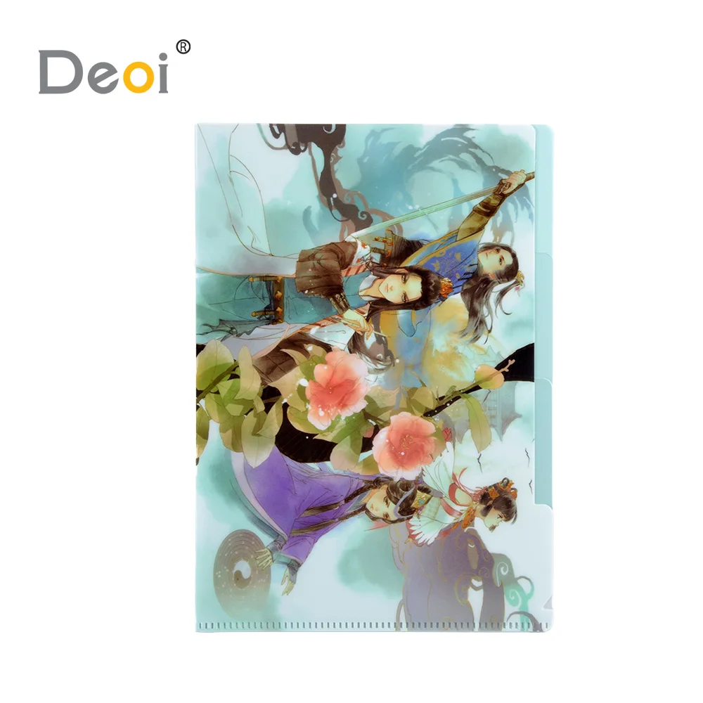 
clear custom A4 plastic expanding hanging file folder 