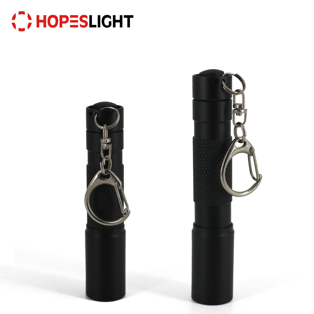 
Factory Mini Aluminum Metal LED Keychain Flashlight Keyring Torch with LED Light in Bulk 