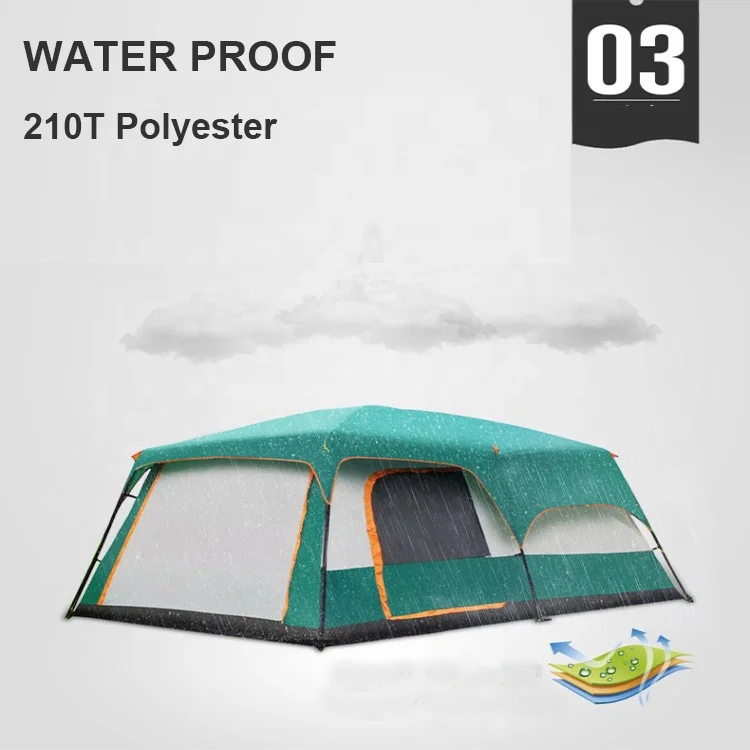
6-10 Person Double Layers Camping Tent Outdoor POP UP Large Family Camping Tent 