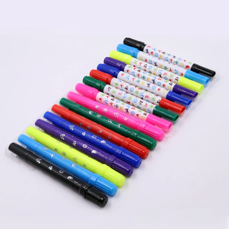 
Fancy Toy Gift Stamp Water Color Marker Pen For Kids to Drawing Watercolor Stamp Marker Pen 