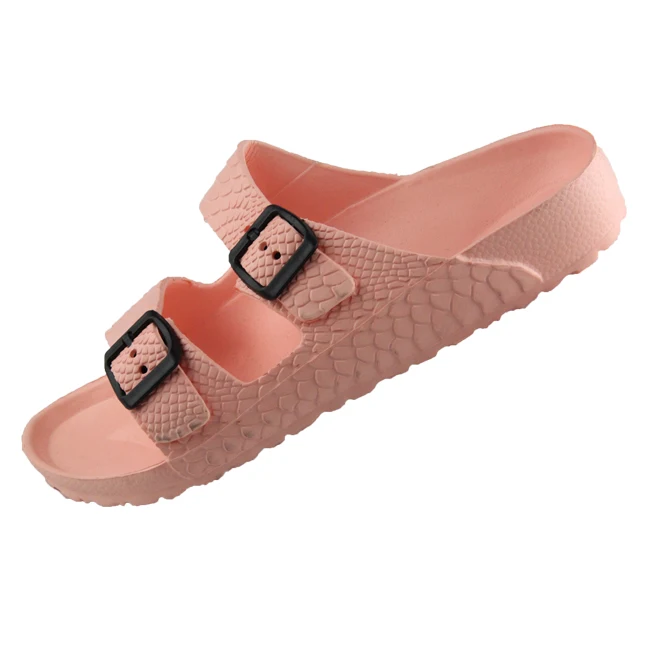 Hot Sale Double Strap with Alligator Pattern EVA Sole Shoes Sandal Women
