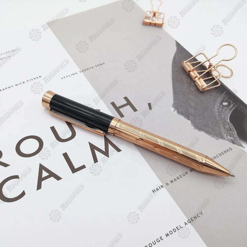 
Luxury high quality etching Metal ball pen with pen box set business gift set 