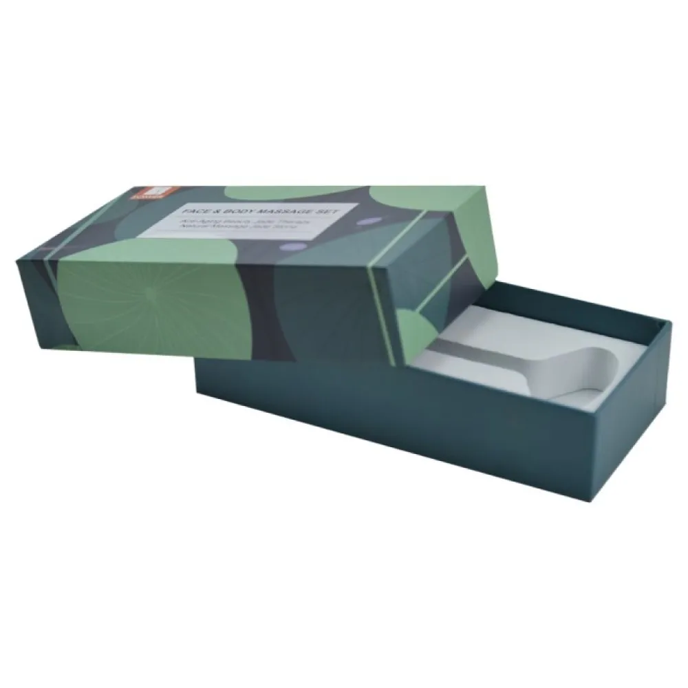 Free Sample China Manufacturer Papierowe Pudelko 2 Piece Lid and Base Jade Roller Gua Sha Box Retail Packaging with EVA Insert