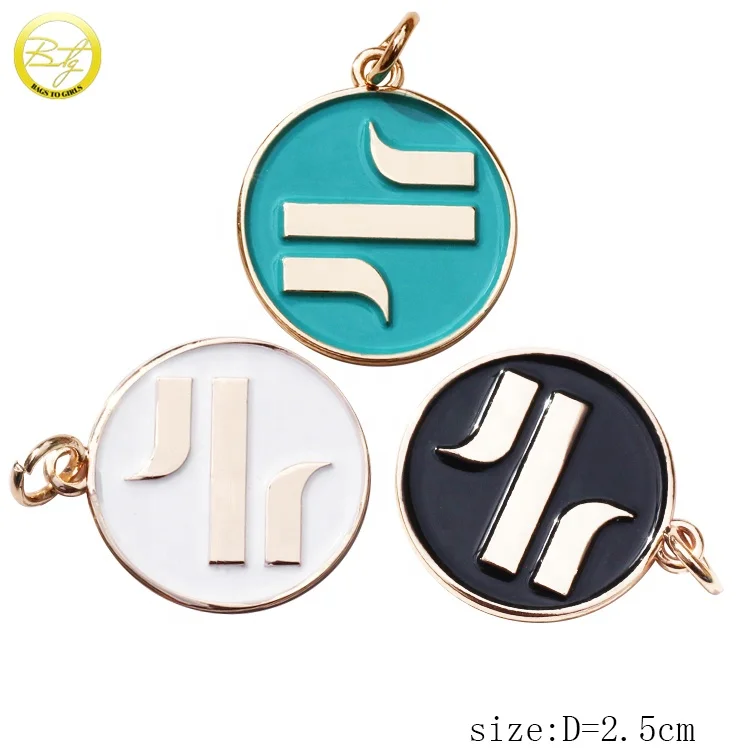 Fashion hollow jewelry hang charms design rose gold bracelet accessory metal name pendant for tassel decoration