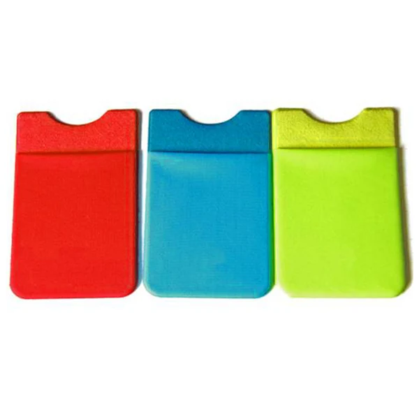 Card Holder Cell Phone Credit Card Holder Flexible Lycra Pouch MM Removable Adhesive Sticker on Wallet
