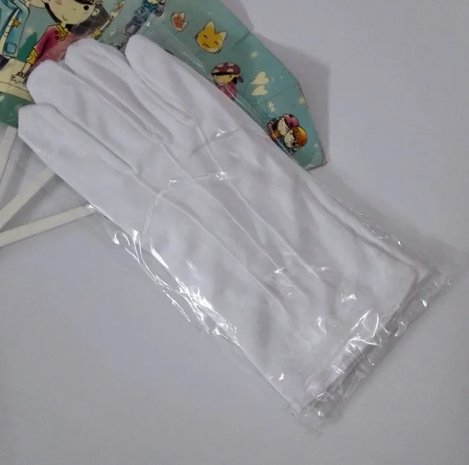 Белые рабочие перчатки парада, официальная форма, хлопковые белые перчатки