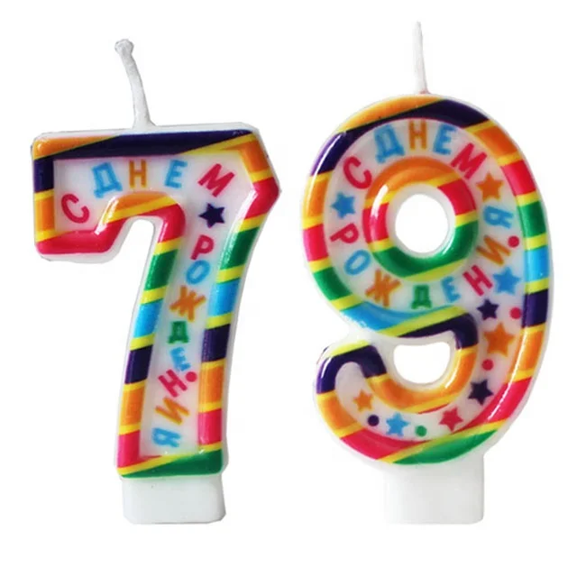 2019 new hot sale party birthday number candles wholesale for cake decoration