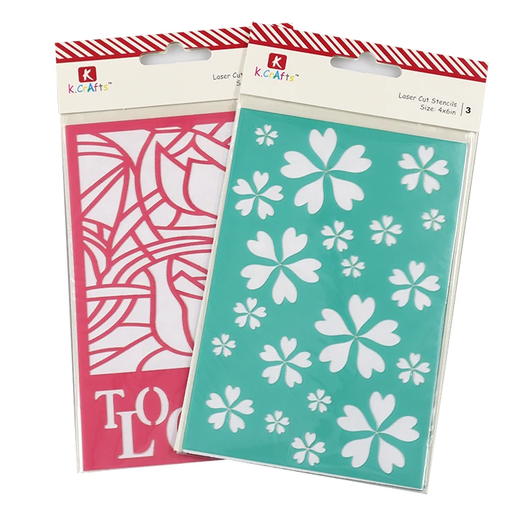 4x6 дюймов Лазерная резка pp материал трафареты