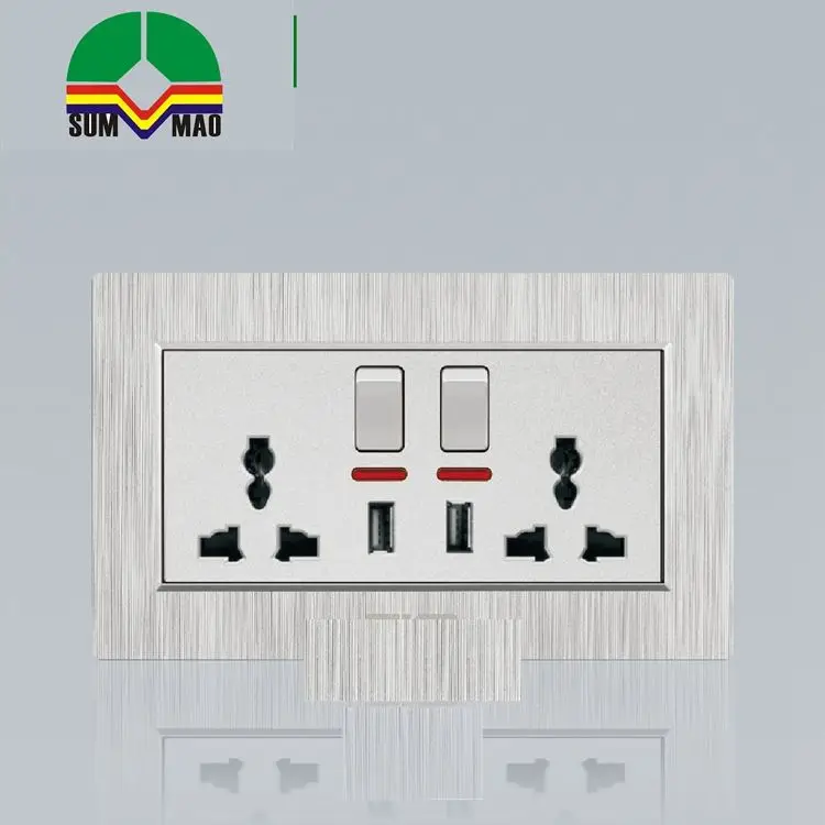 Универсальный Usb настенное гнездо/переключатель с USB-разъемом, провод материал гнездо и переключатель