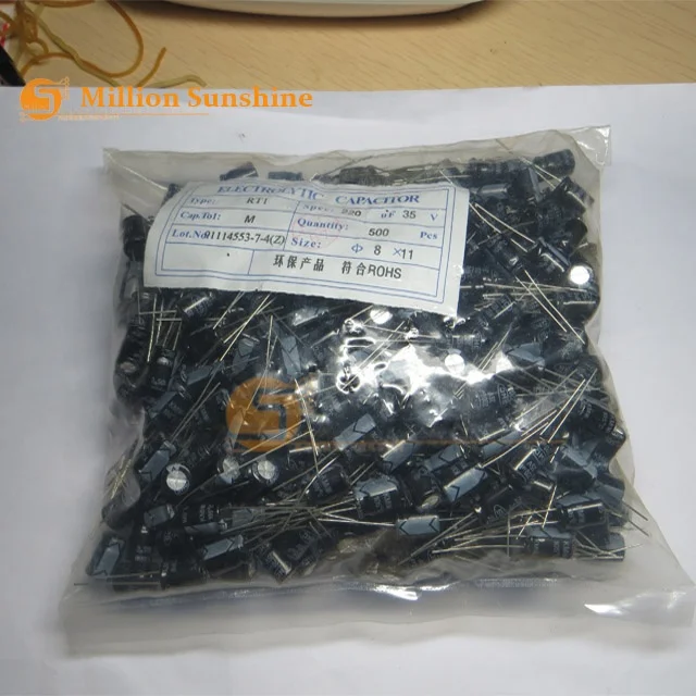 Electrolytic capacitor with 220UF 35V 8*11 ROHS product