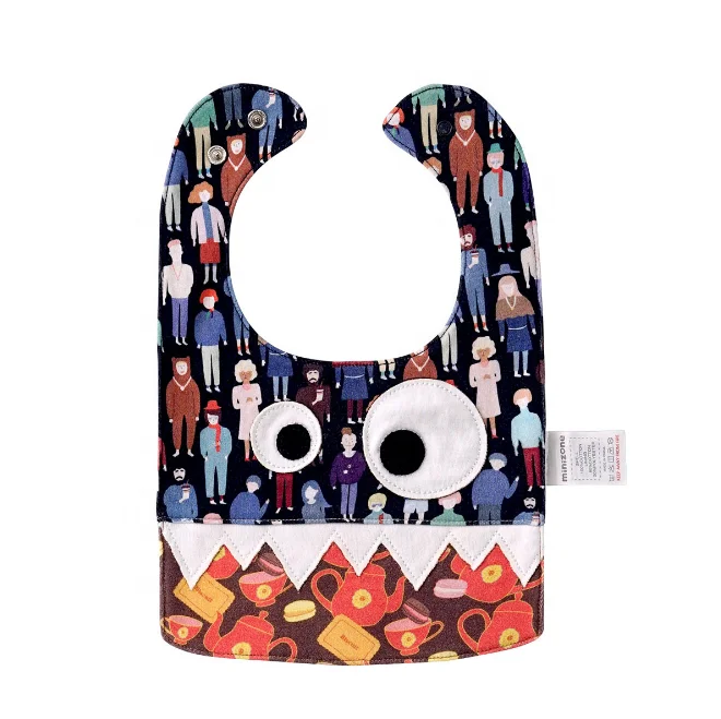 
Large baby bibs cute litter monster pattern all seasons muslin baby bibs 