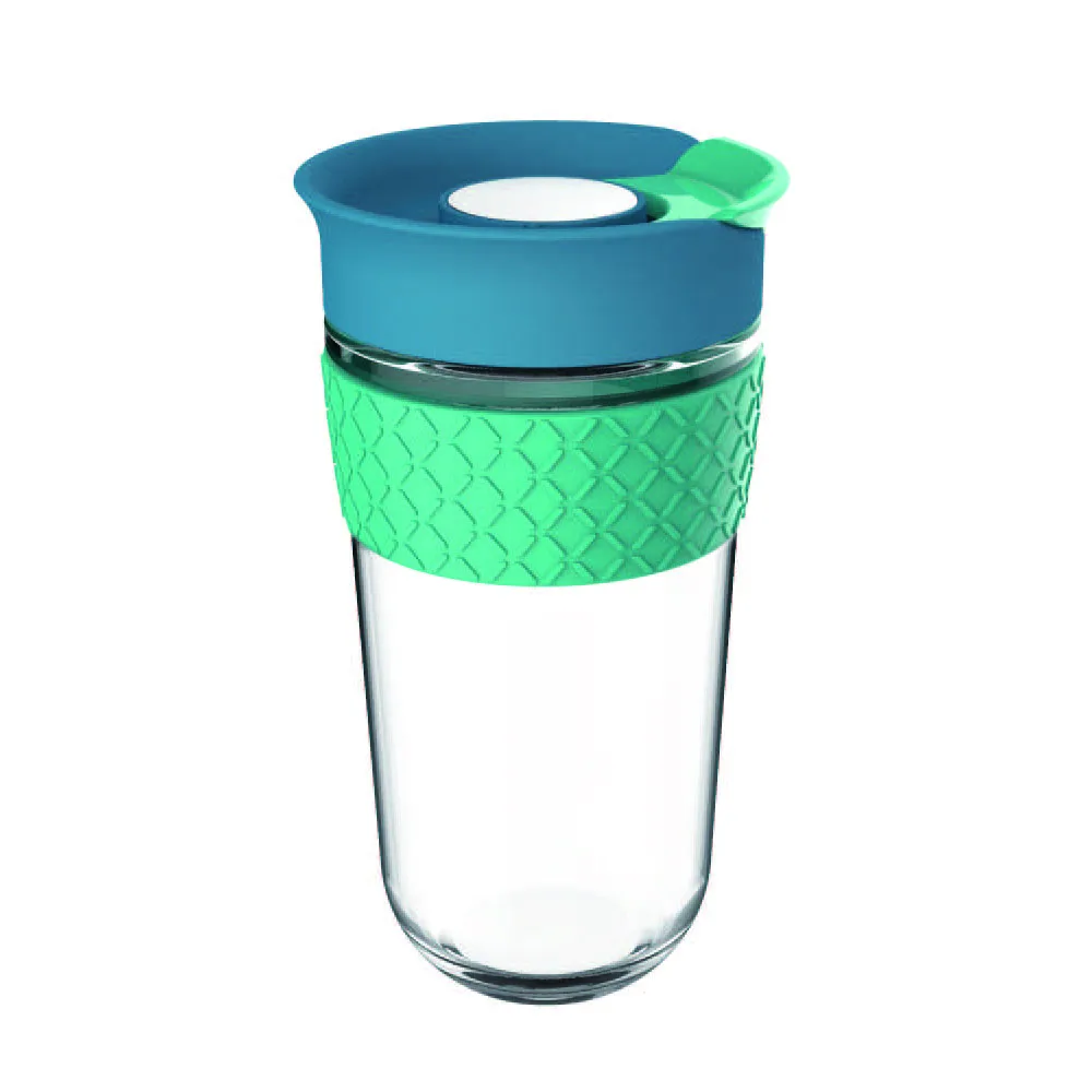 Стеклянная дорожная кружка Hy3 540 мл с фильтром для чая, пластиковая крышка с инфузером для фруктов