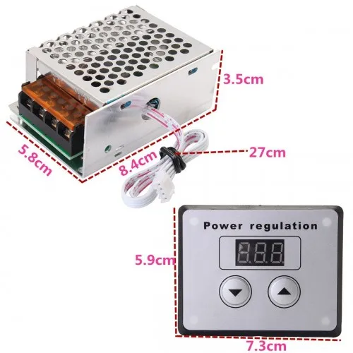 4000W SCR Thyristor Digital Control SCR Electronic Voltage Regulator Speed Control
